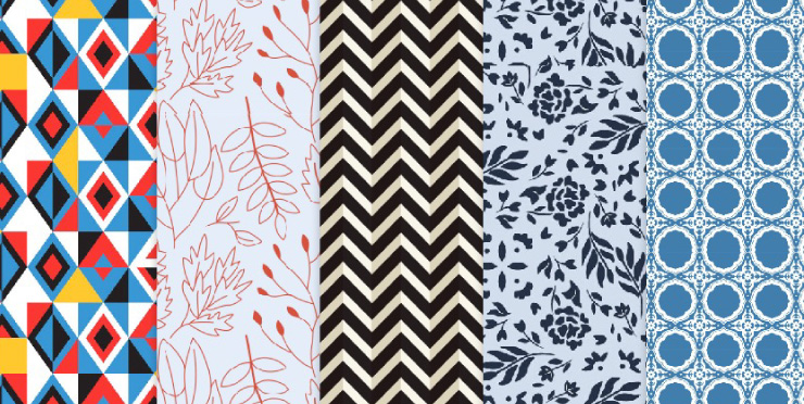 北欧風デザインの花柄パターン背景素材無料フリーイラスト素材集 Frame illust