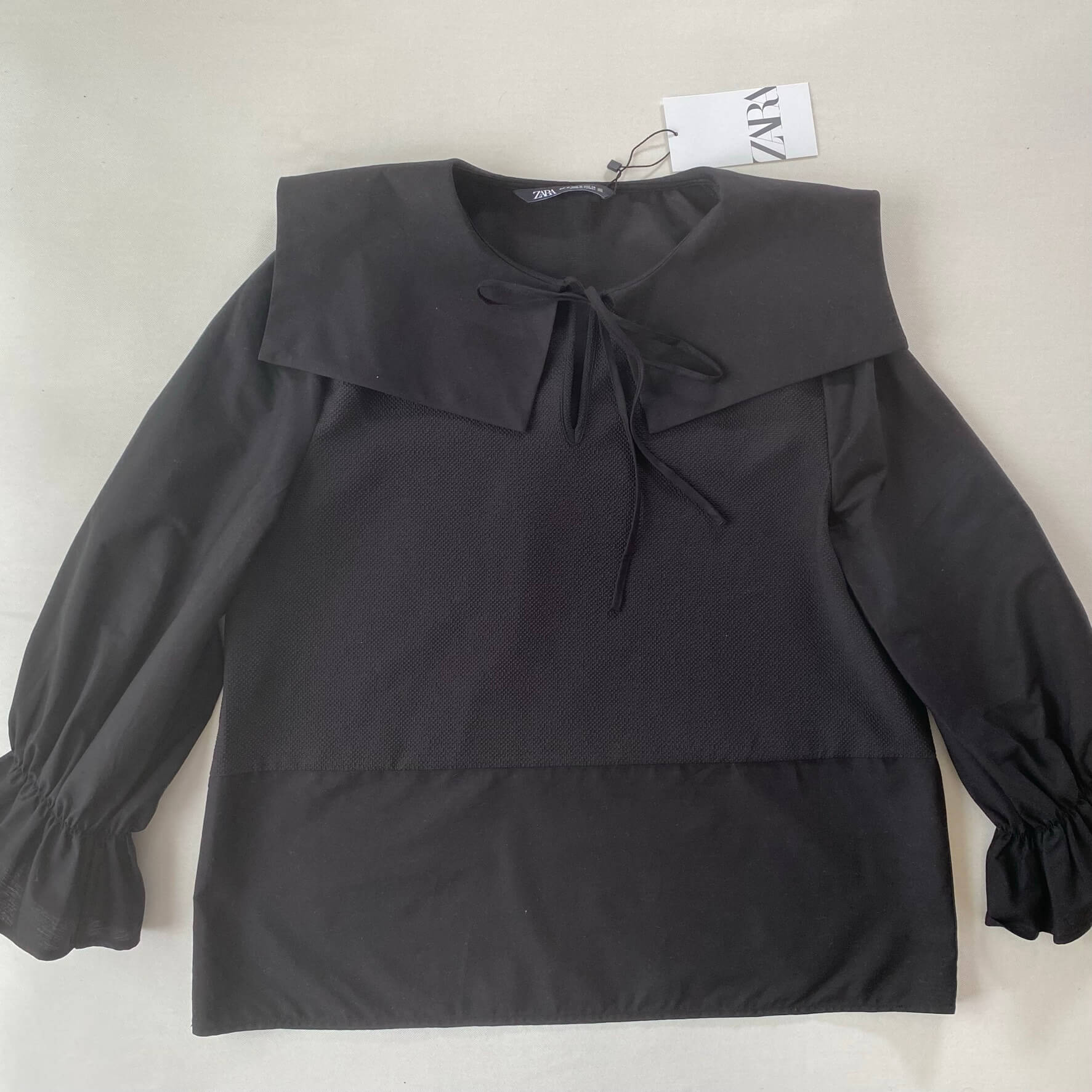 コントラスト ポプリン トップス セーラーカラー ブラック 黒Yahoo!フリマ 旧PayPayフリマ