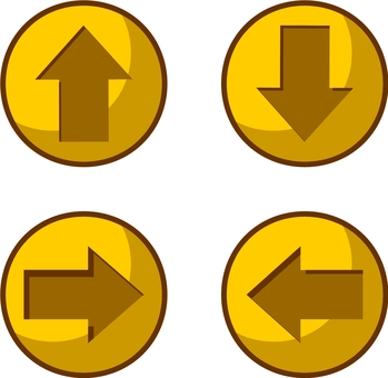 矢印ボタン・アイコンセット無料イラスト素材素材ラボ