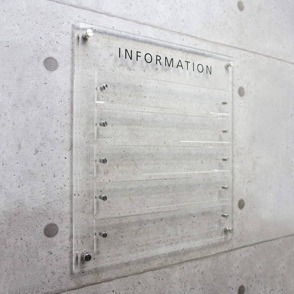 フロア 案内板 約w200xh850mm 名入れ無料 校正付き テナント 看板 テナントサイン ビル案内板 注文製作 アクリル 看板 サイズ変更可能おしゃれ 看板 フロア案内 オフィス INFORMATION プレート ビルやテナントのサインボード オフィスや事務所のインフォメーションサイン