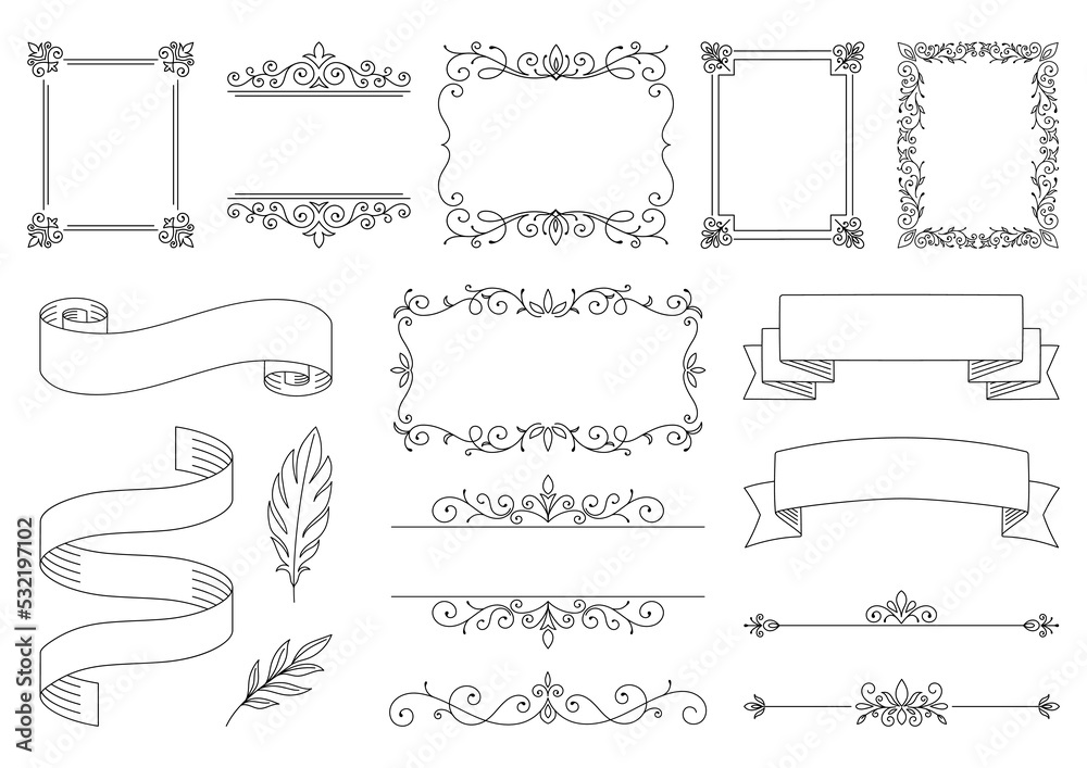 ラベル風デザイン飾り枠フレームイラスト05無料イラスト かわいいフリー素材集 フレームぽけっと