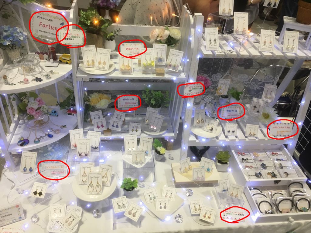 マルシェ出店してるかたのディスプレイみたーい☻🩵🩵🩵!!! 工夫してる事とかあったら教えてほしいです♡♡POPも作って、パッとみたときに何かわかるようにしてます🙋‍♀️♡ ハンドメイド作家さんと繋がりたい