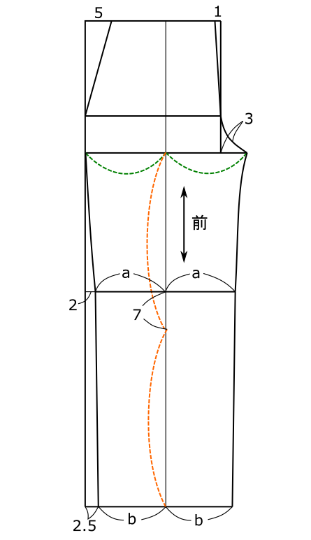 レディースらくちんパンツ 大人用 の無料型紙 製図 と作り方nunocoto fabric
