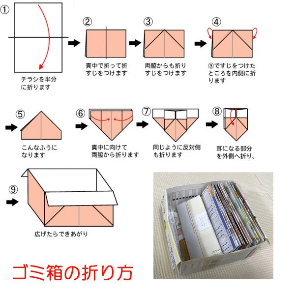 折り紙の正方形の箱!ゴミ箱と深い箱の作り方 簡単・丈夫