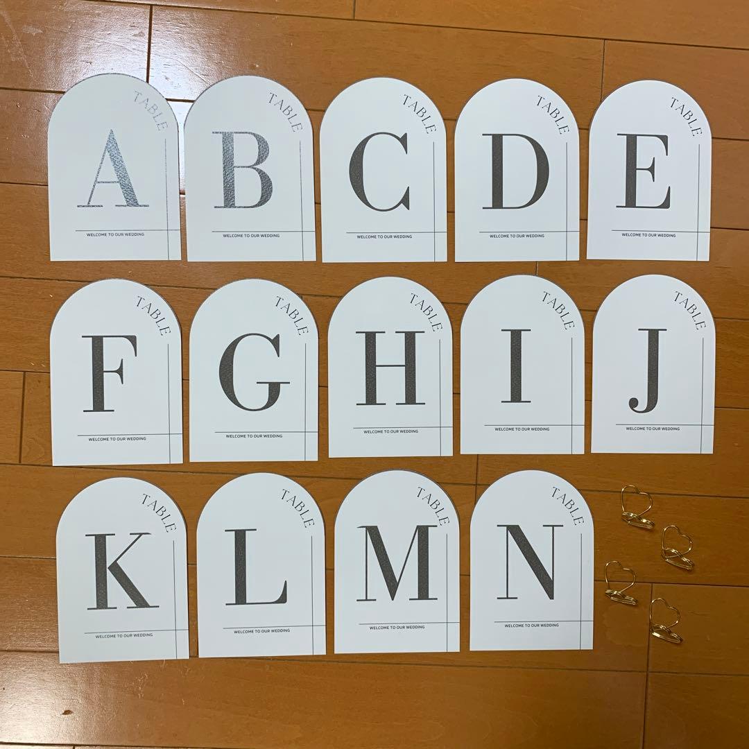 テーブルナンバー 数字 アルファベット 結婚式 装飾 その他ペーパーアイテム S&M Design Studio 通販14879554Creema クリーマ