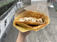 手作りで手書きのメニュー看板＝飯塚に「クレープアトリエ」 - 筑豊経済新聞