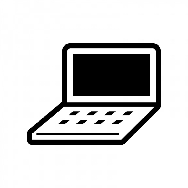 ノートパソコンのイラスト02イラスト無料・かわいいテンプレート