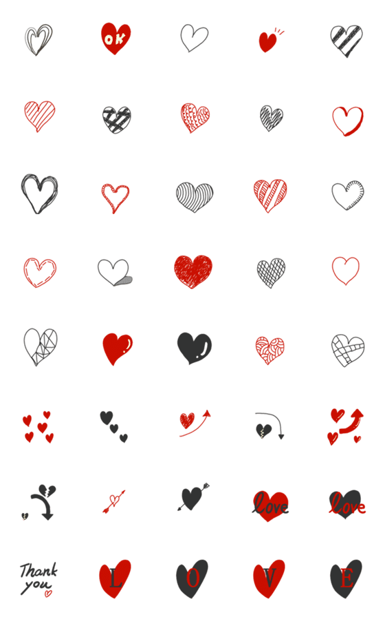 赤と黒の壊れた心のパターンの無料ストックフォトFreeImages