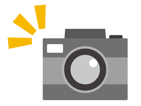 カメラ無料のAi・PNG白黒シルエットイラスト