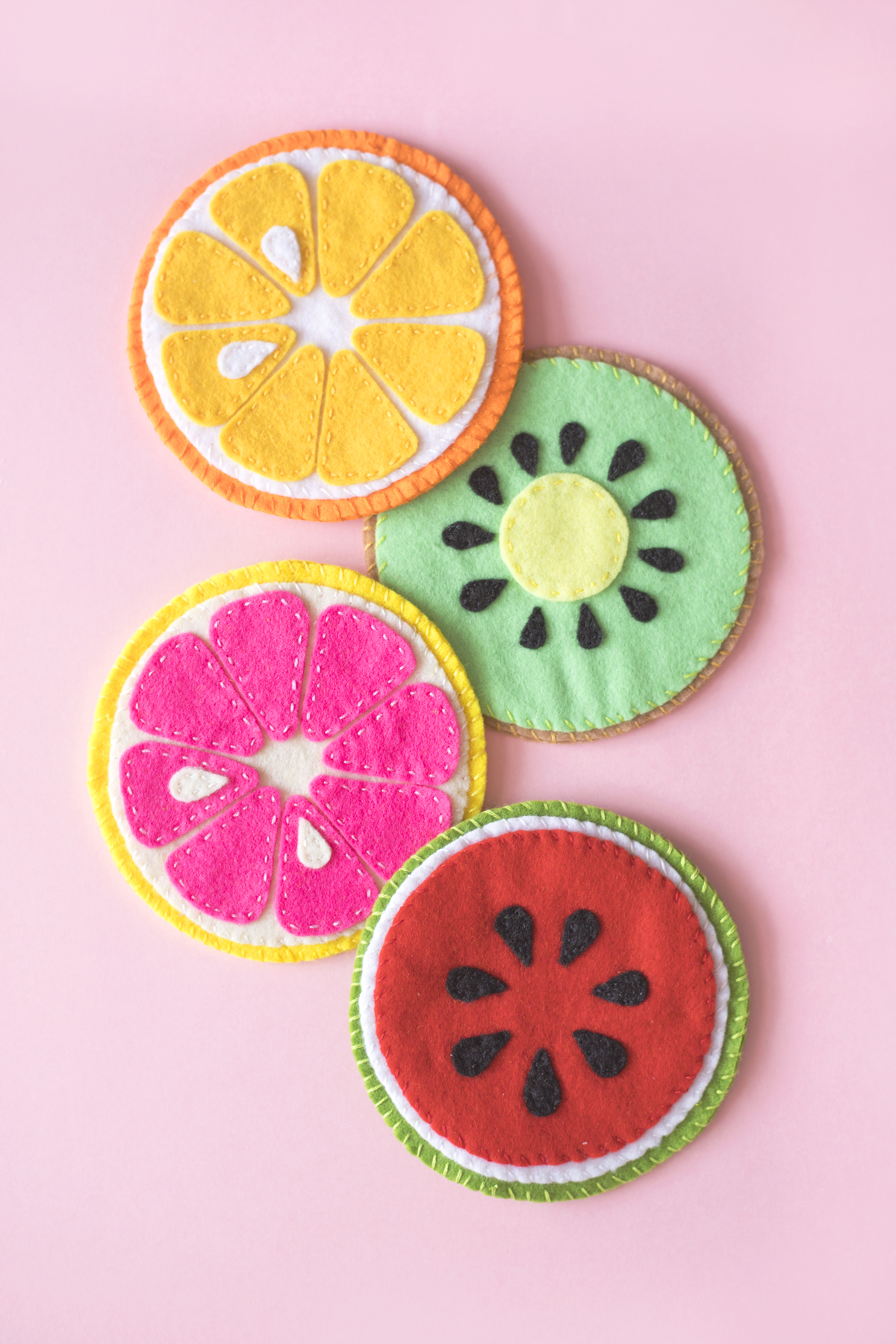 製作 フルーツ断面コースター🍋