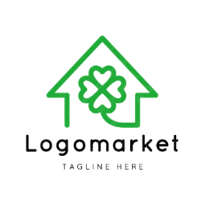 輝く四つ葉のクローバー四つ葉・クローバー・ハート・輝き・幸せ・つながり・家族・地域・美容・サロン・クリニック・健康・医療・医院・病院・歯科・介護福祉・ショップ・店舗ロゴマーク販売 すぐに購入できるロゴショップ