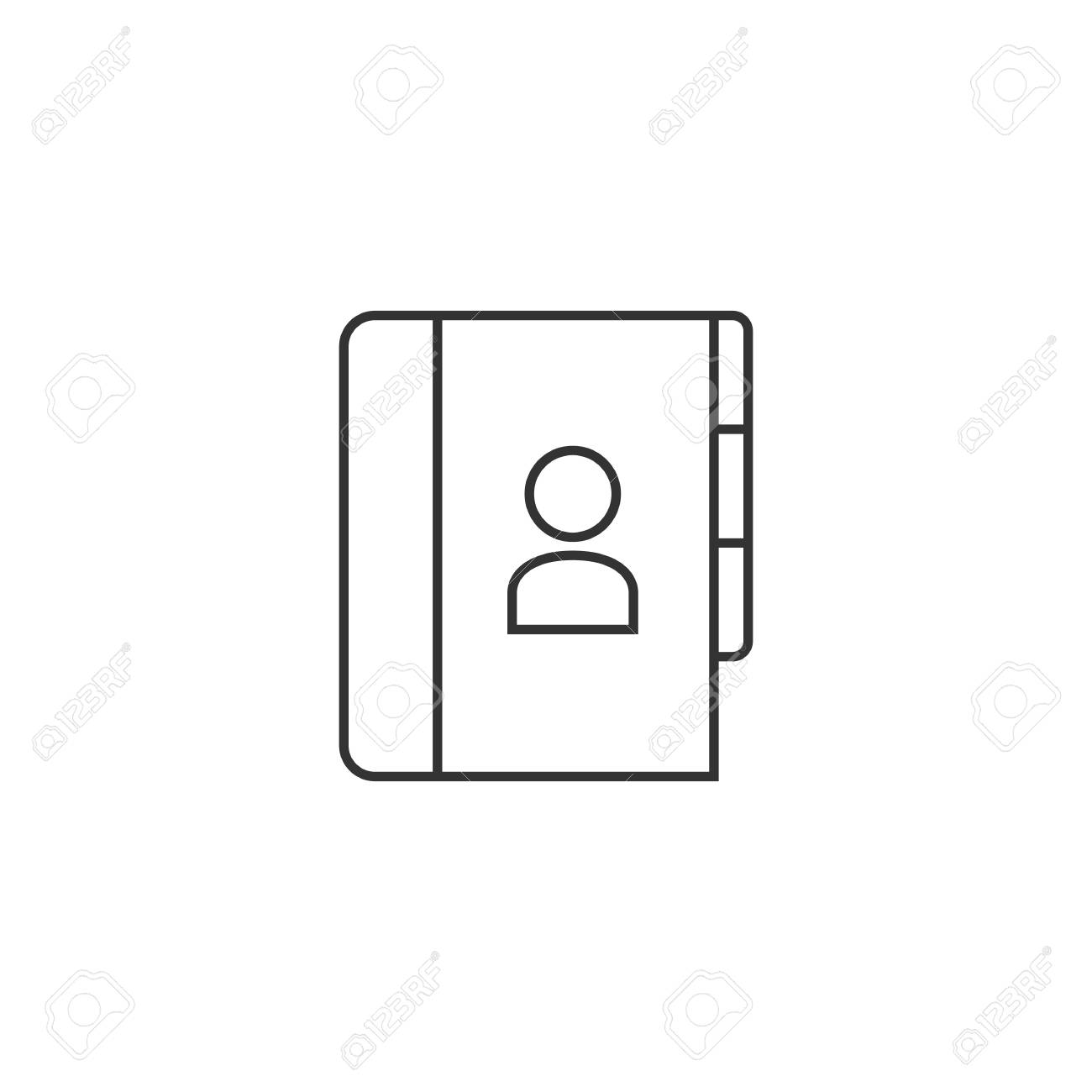 アイコンの連絡先。モバイルアプリのシンボルに適しています。ラインスタイル。シンプルなデザインで編集可能。デザインテンプレートベクトル。シンプルなシンボルイラストのイラスト素材・ベクターImage 185555839