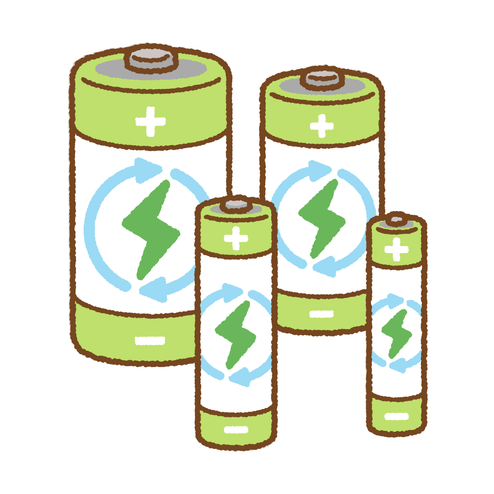 フリーイラスト単三の乾電池パブリックドメインQ：著作権フリー画像素材集