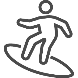 スマホ対応＞サーフィン狼 No.010 サーフウルフのイラスト・アイコン 条件付フリー素材集