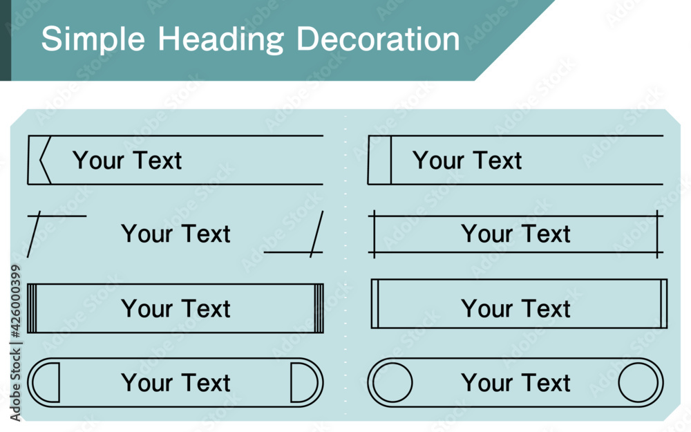 無料イラスト 透過・水彩タッチのリボンの見出し