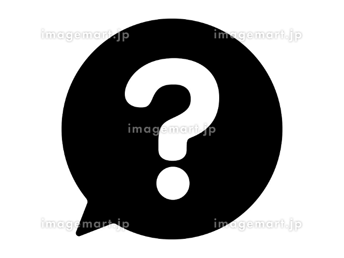 FAQの吹き出しのシルエット無料のAi・PNG白黒シルエットイラスト