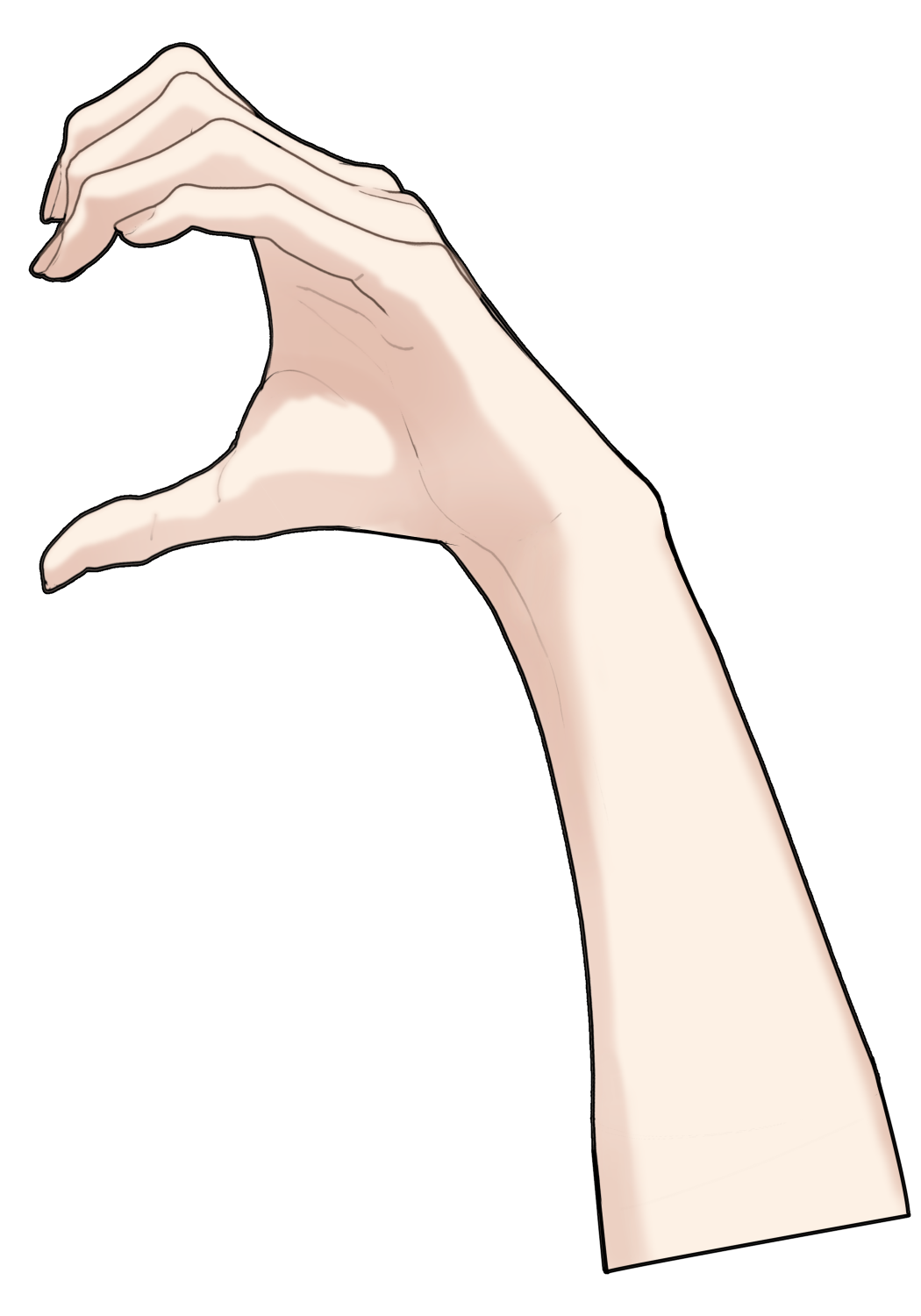 ハートをつくる手 片手 のイラストおててやさん