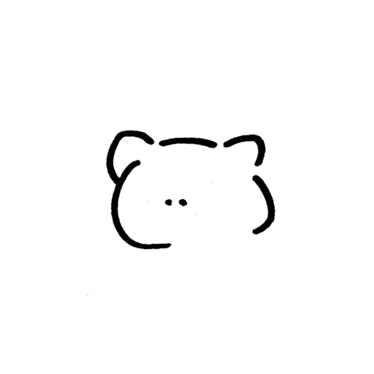 ⚫︎シンプルおしゃれなアイコンに⚫︎モノトーンのふんわりイラスト イラスト yurucau 通販 14224326Creema クリーマ