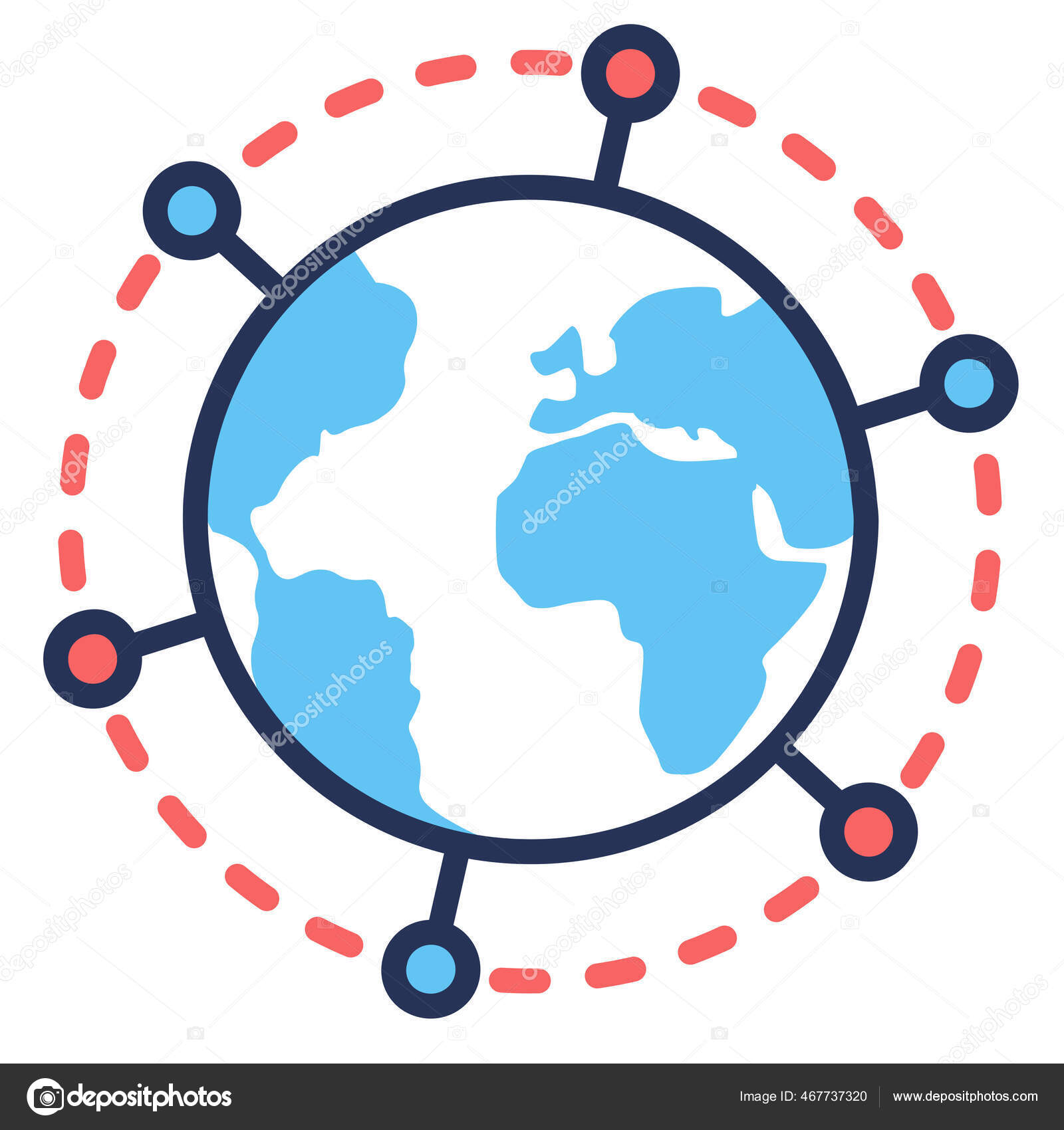 ビジネスグローバル化-青のイラスト素材24238515- PIXTA