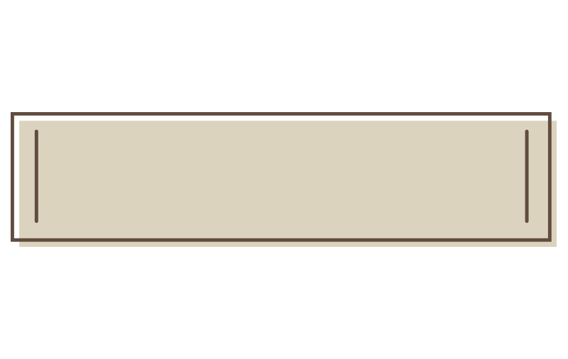 シンプルな緑と茶色の見出しセット：イラスト無料