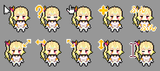 マウスカーソル、マウスポインターを作成します Vtuber様のマウスポインター、マウスカーソル作成ココナラ