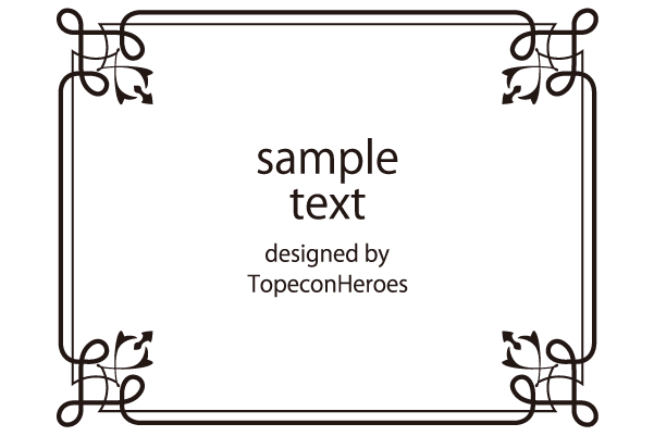 クラシック枠クラシカル枠飾り枠高級感おしゃれフレーム枠飾り枠装飾枠植物花つるツル：イラスト無料