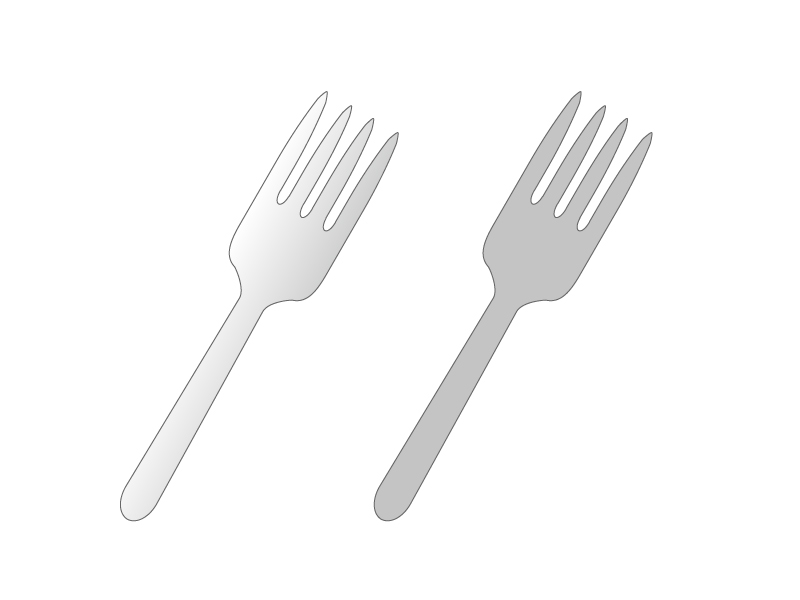 JPG画像 スプーンとフォーク洋食器アイコンフリー素材：イラスト無料