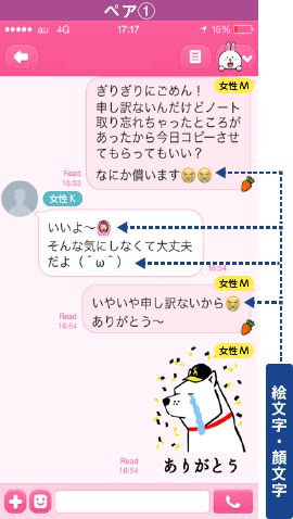 使いやすい顔文字スタンプのLINE絵文字画像、情報など