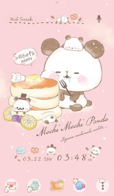 もちもちぱんだ「夜空でもちもち」壁紙・アイコンきせかえテーマ」 - AndroidアプリAPPLION