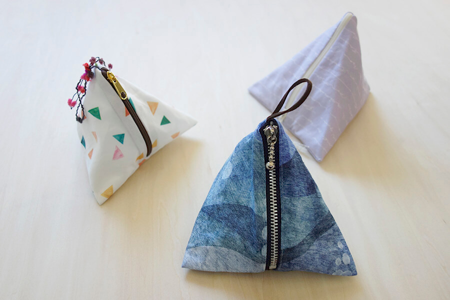 三角ポーチ☆1点 REC723 テトラポーチ 三角ポーチ のレシピ枚 「手芸材料の