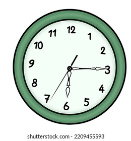 時間や色が指定できる時計のイラスト画像針なし時計も設定できフリーで無料ダウンロード家勉キッズ