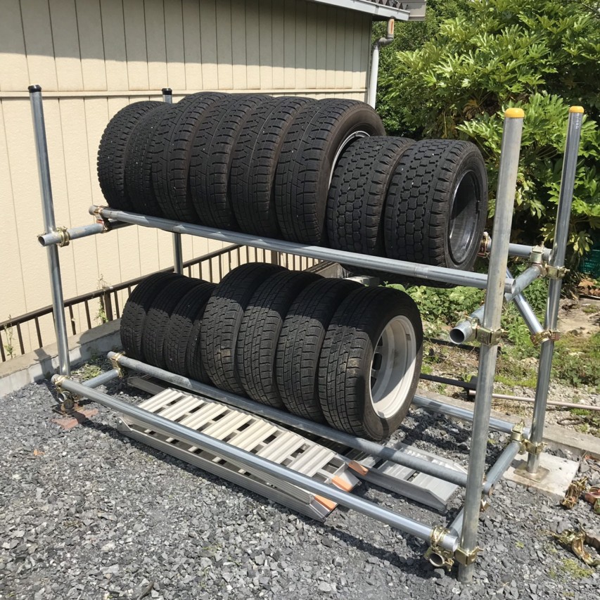 自作タワー型タイヤラック 三菱 アウトランダーPHEV・GN by ふなモン - みんカラ