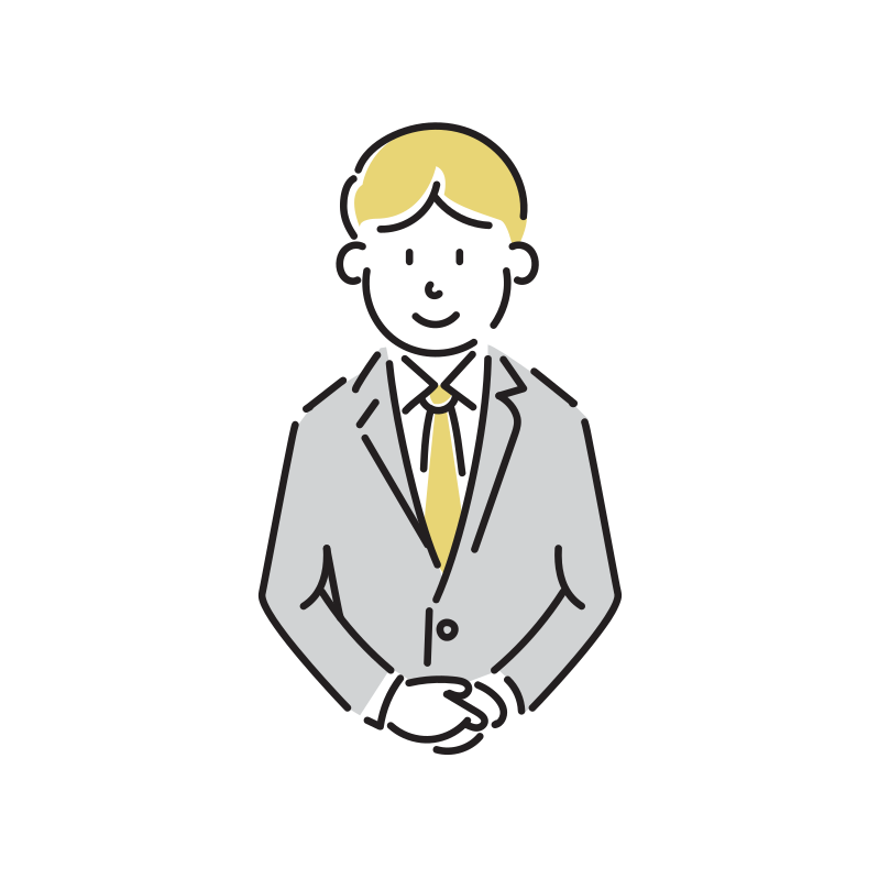 GOODポーズする男性 50代ビジネスマン 無料イラスト素材Good
