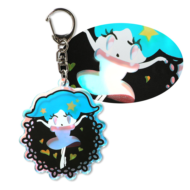 ２個セット 名入れ 長方形アクリルキーホルダー グラデーションカラー文字 アルファベットのみキーリング ぷりんとや 通販16351112Creema クリーマ