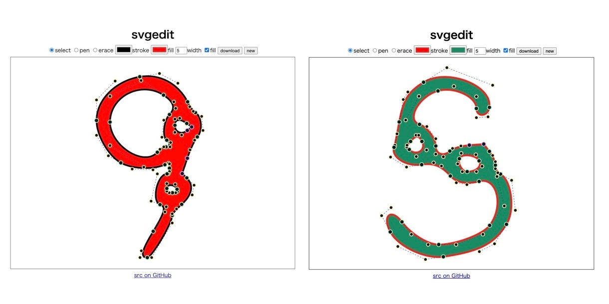 ベクターデータ、ラスターデータ、ベジェ曲線 - 浜村拓夫 ・∀・ 作品集