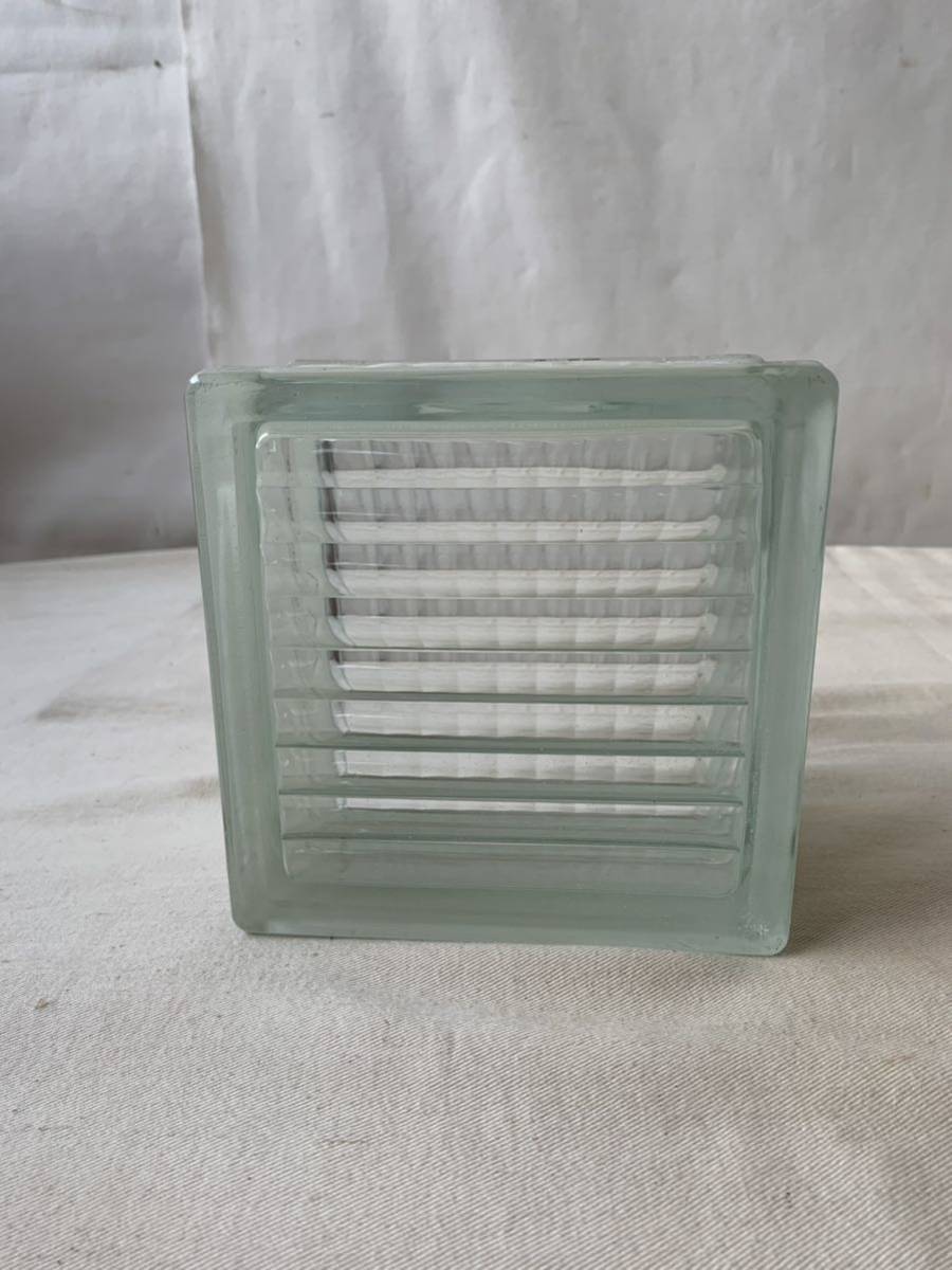 ヴィンテージ ガラスブロック 明かり取り 窓枠 レトロ ミッドセンチュリ