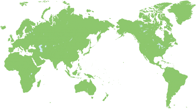 世界地図：イラスト無料