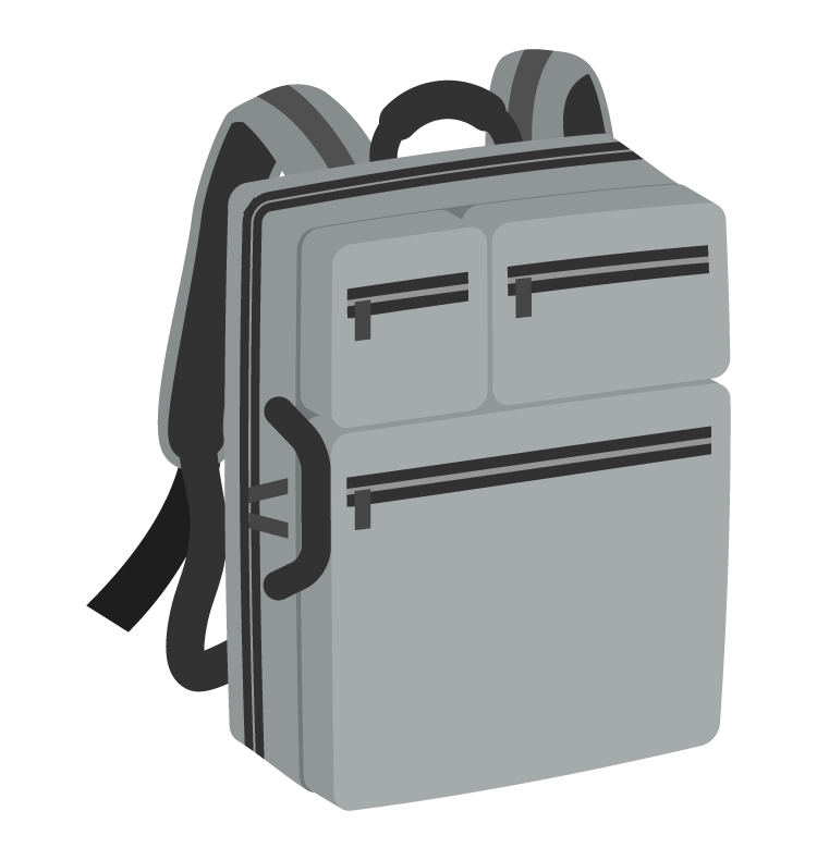 リュックサック モノクロアイコン素材 – アイコン・イラストダウンロードサイト OWL STOCK -オウルストック