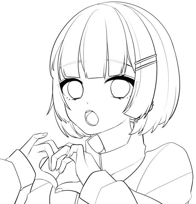 線画女の子2 - ibisPaint