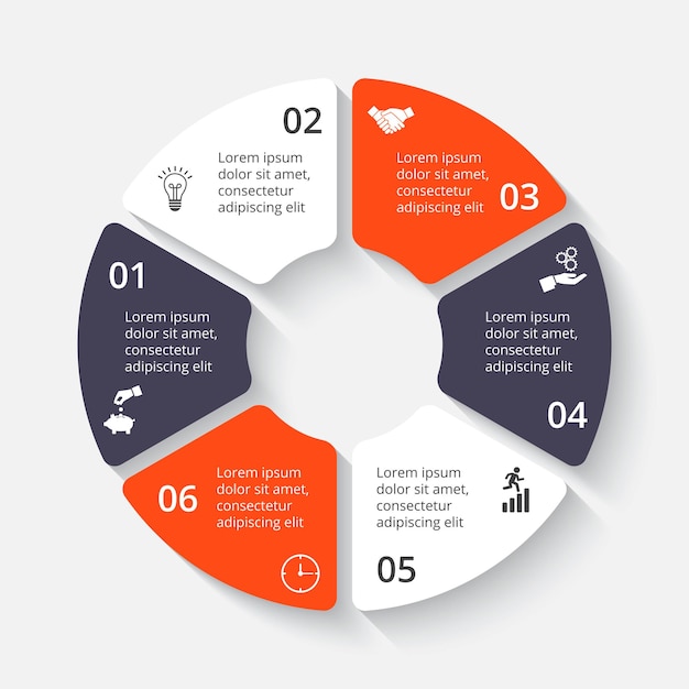 無料円グラフテンプレート-オフィス形式