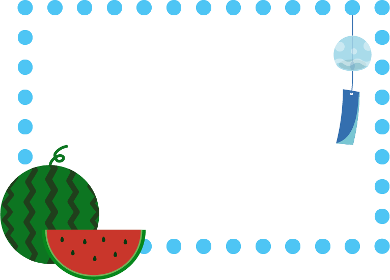 商用利用可能な夏の無料フレーム・枠素材