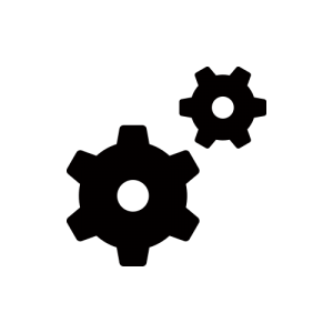設定 歯車モノクロアイコン フリー素材 – アイコン・イラストダウンロードサイト OWL STOCK -オウルストック
