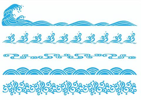 青海波のパターンフリー素材 プチソザイ