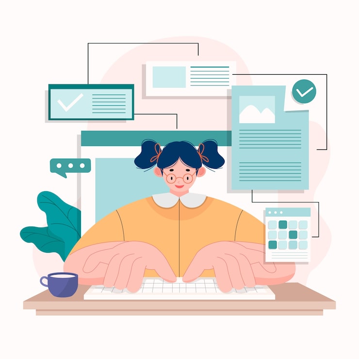 タイピング練習イラスト無料イラスト・フリー素材なら「イラストAC」