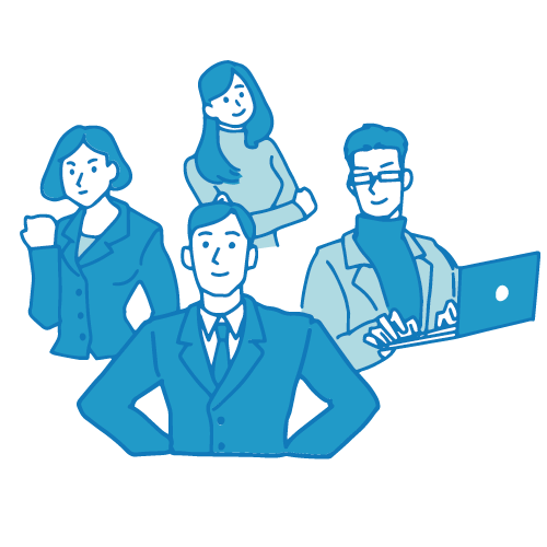 かわいい考えるビジネスマンのイラスト素材無料ダウンロード IllustCute