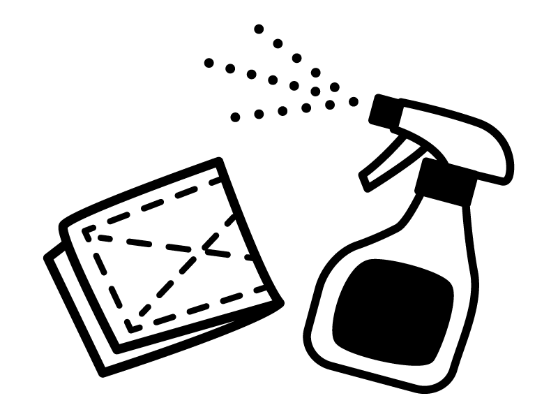 イラスト素材フリー！ゆるい落書き風 掃除・洗濯・家事・主婦 ビジネス 商用 にも♪ – おからドーナツとピクニック