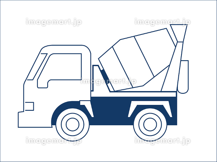 土木工事23-ミキサー車 -仕事の無料イラスト素材-イラストポップ