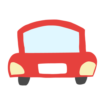 赤い車 正面 の無料イラストフリーイラスト素材集 ジャパクリップ