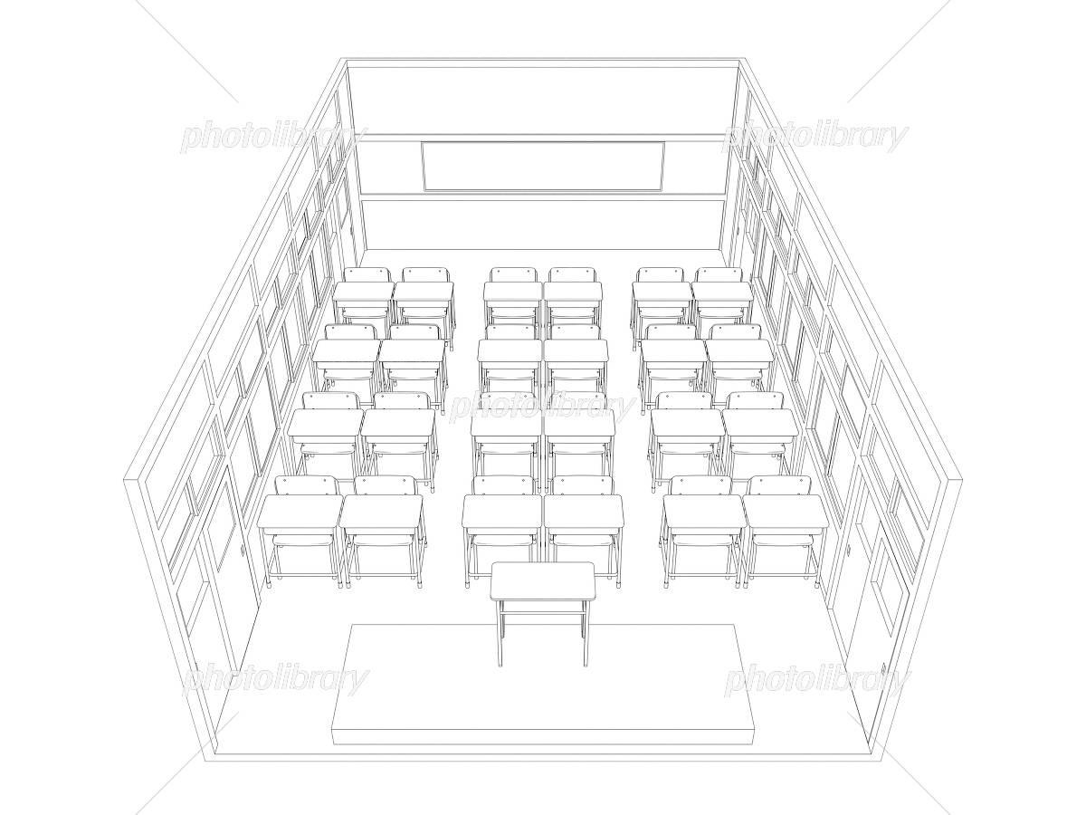 フリー素材 教室の背景イラスト