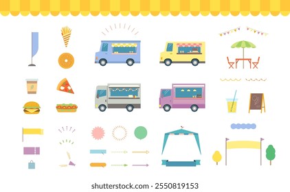 かき氷のキッチンカーセットのイラスト素材230052559 毎月1点無料 フリー のストックフォト イメージマート